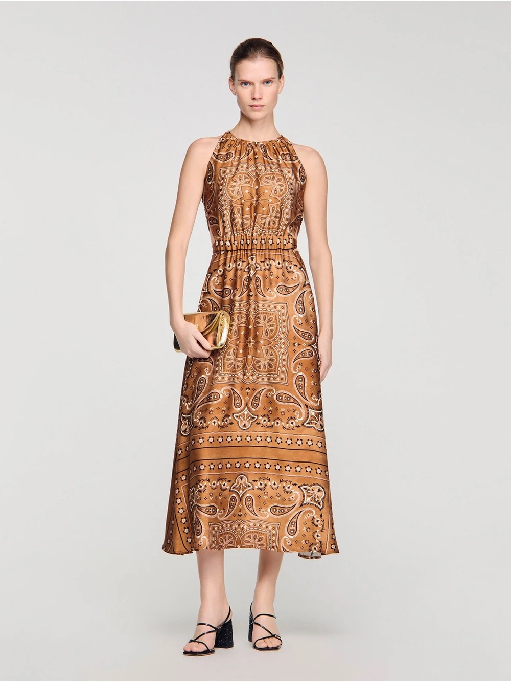 Melanie Bandana Print Maxi Dress